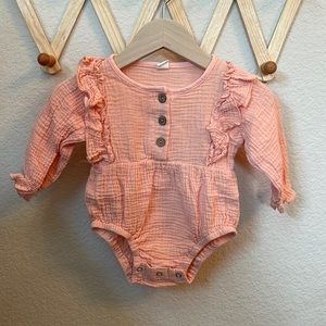 Peach Gauze Cotton Baby Romper